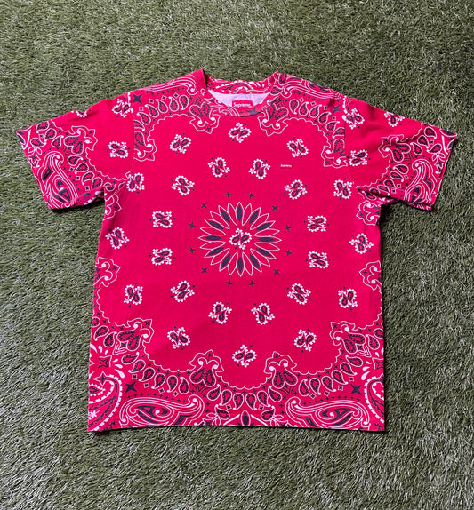 Supreme Red Bandana T Shirt
