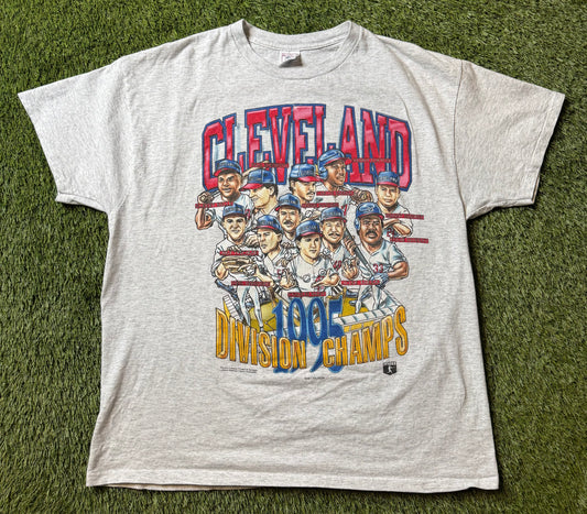 Vintage 1995 Cleveland Division Champs T Shirt
