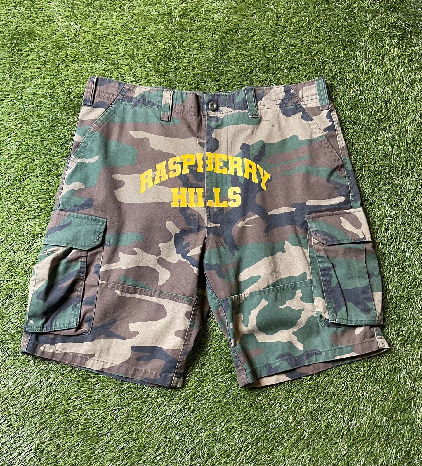 Raspberry Hills Camo Cargo Shorts