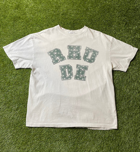 Rhude Paisley Varsity Logo T Shirt