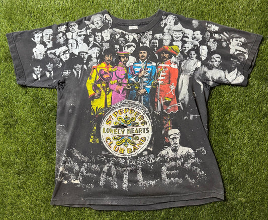 Vintage 90's The Beatles Sgt Peppers AOP T Shirt