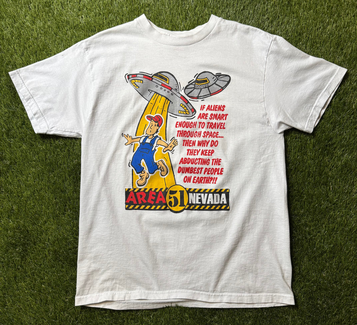 Vintage Area51 Dumb People T Shirt