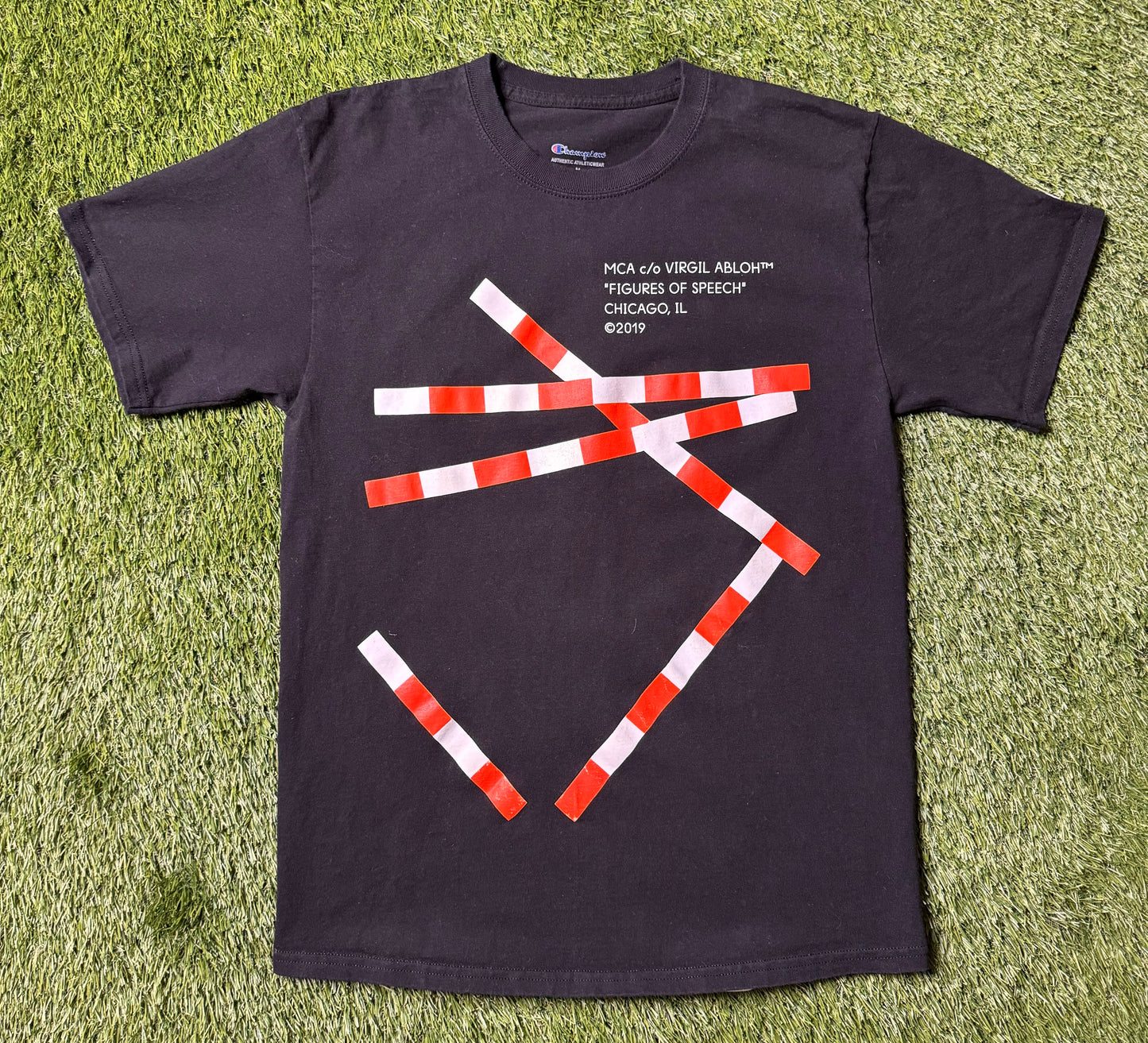 Virgil Abloh x MCA Figures of Speech Tape Tee Black