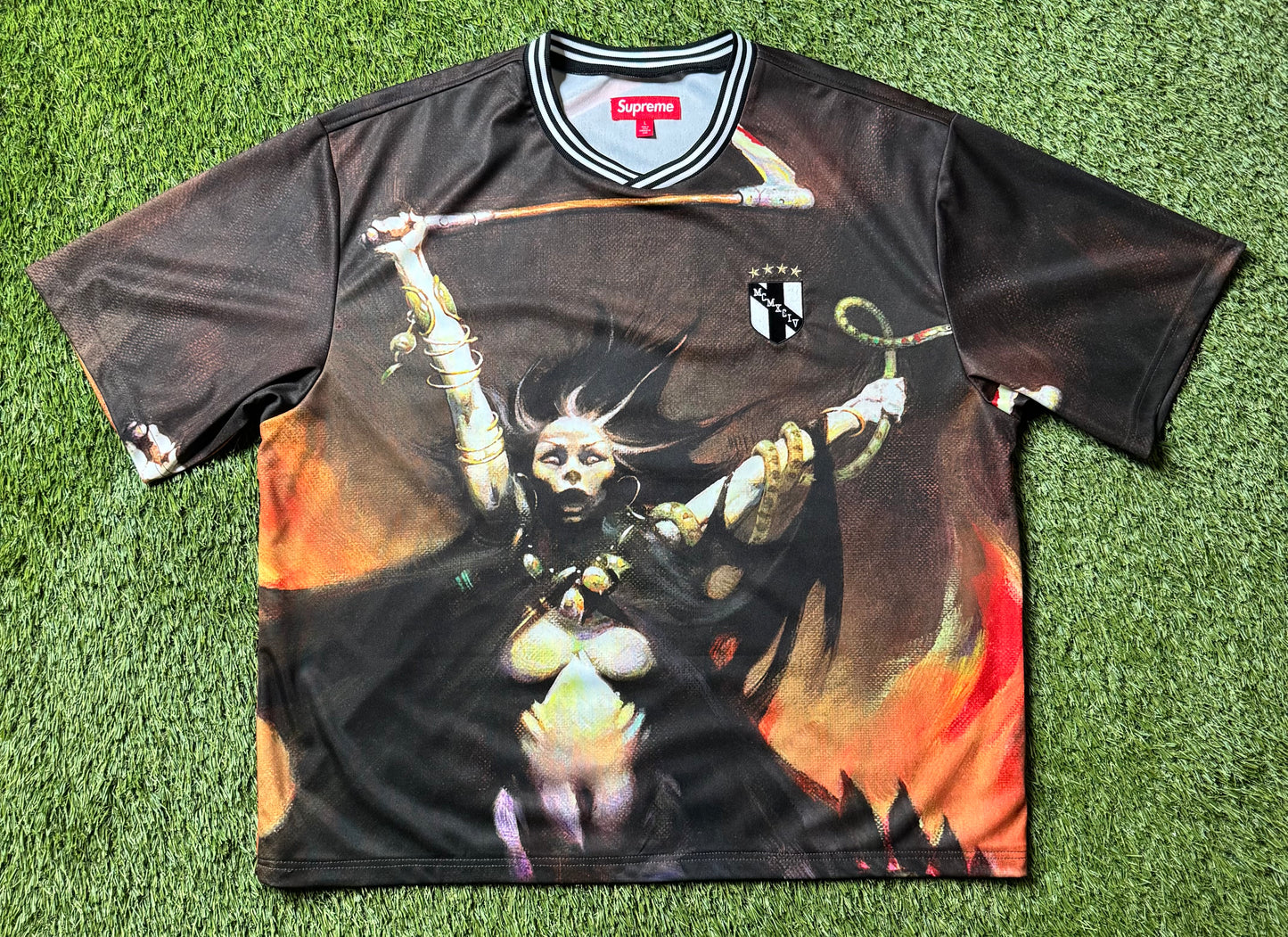 Supreme Frazetta Soccer Jersey Woman With Scythe