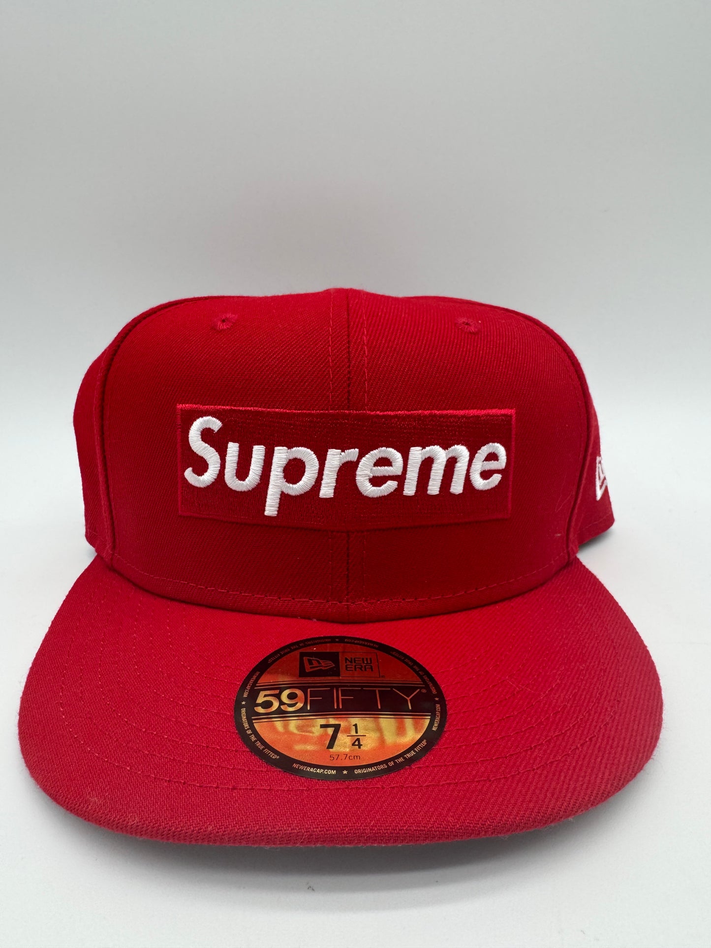 Supreme Champions Box Logo New Era Red Fitted Hat