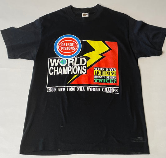 Vintage 1989 Detroit Pistons World Champs T Shirt