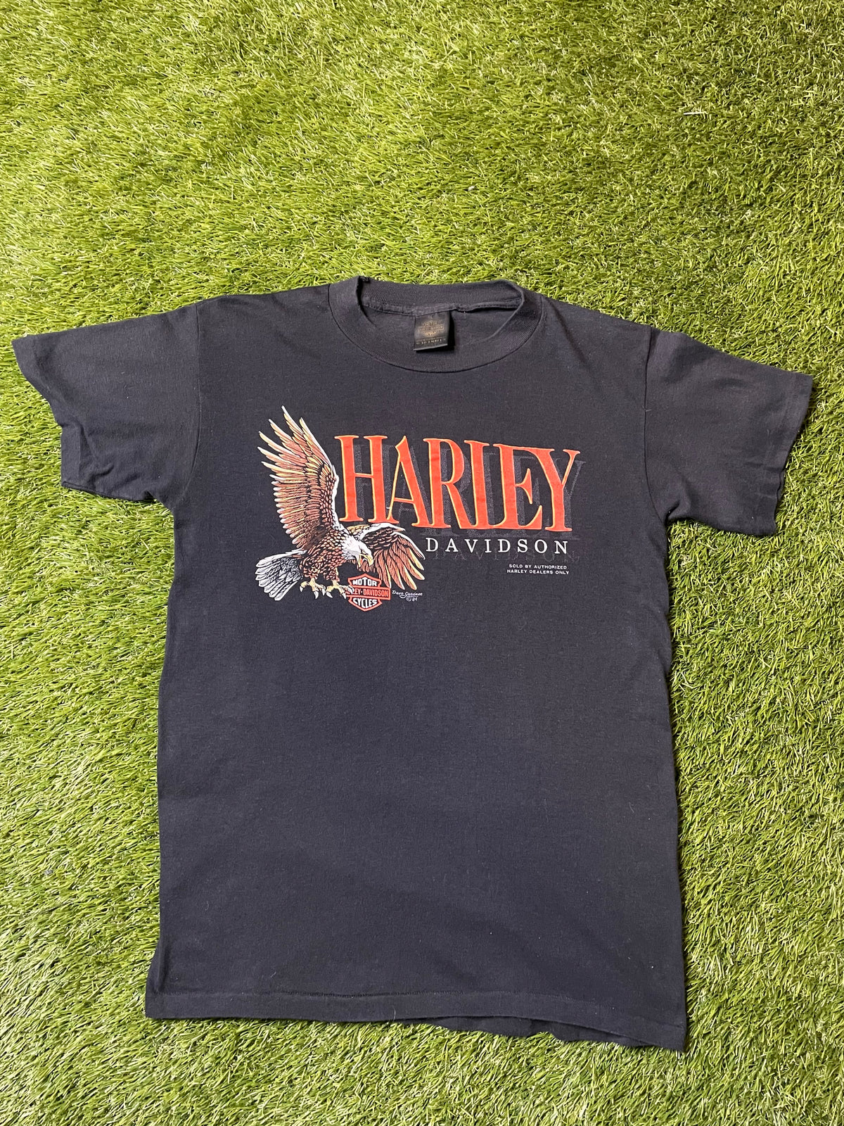 Vintage 3D Emblem Harley Davidson T Shirt