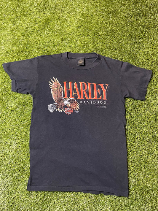 Vintage 3D Emblem Harley Davidson T Shirt