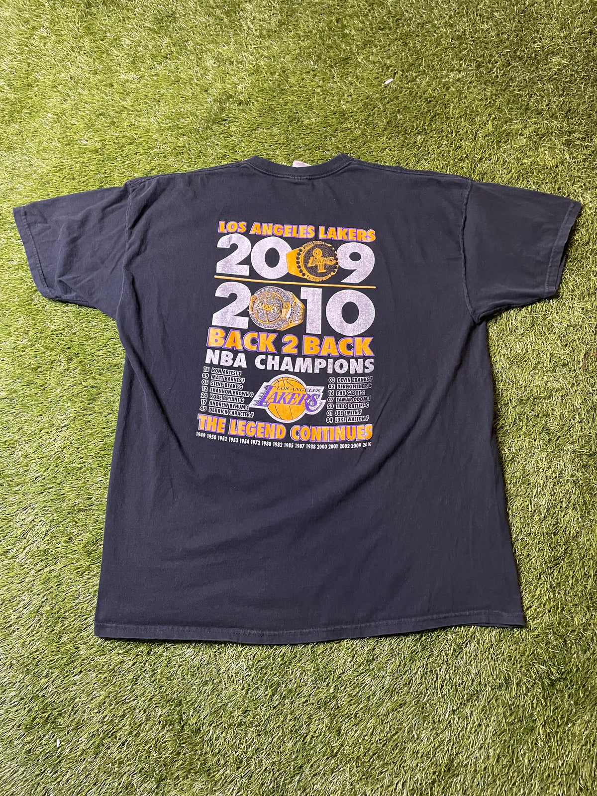 Vintage Back to back Lakers Championship T Shirt