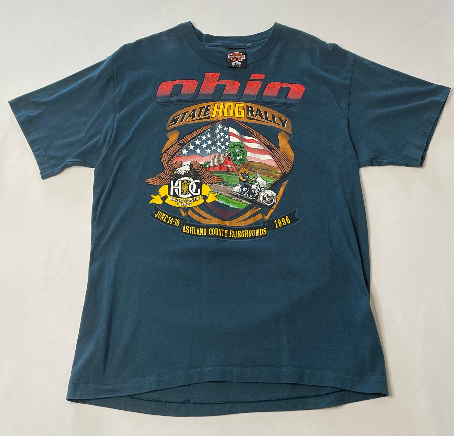 Vintage Harley Davidson Ohio State Hog Rally T Shirt