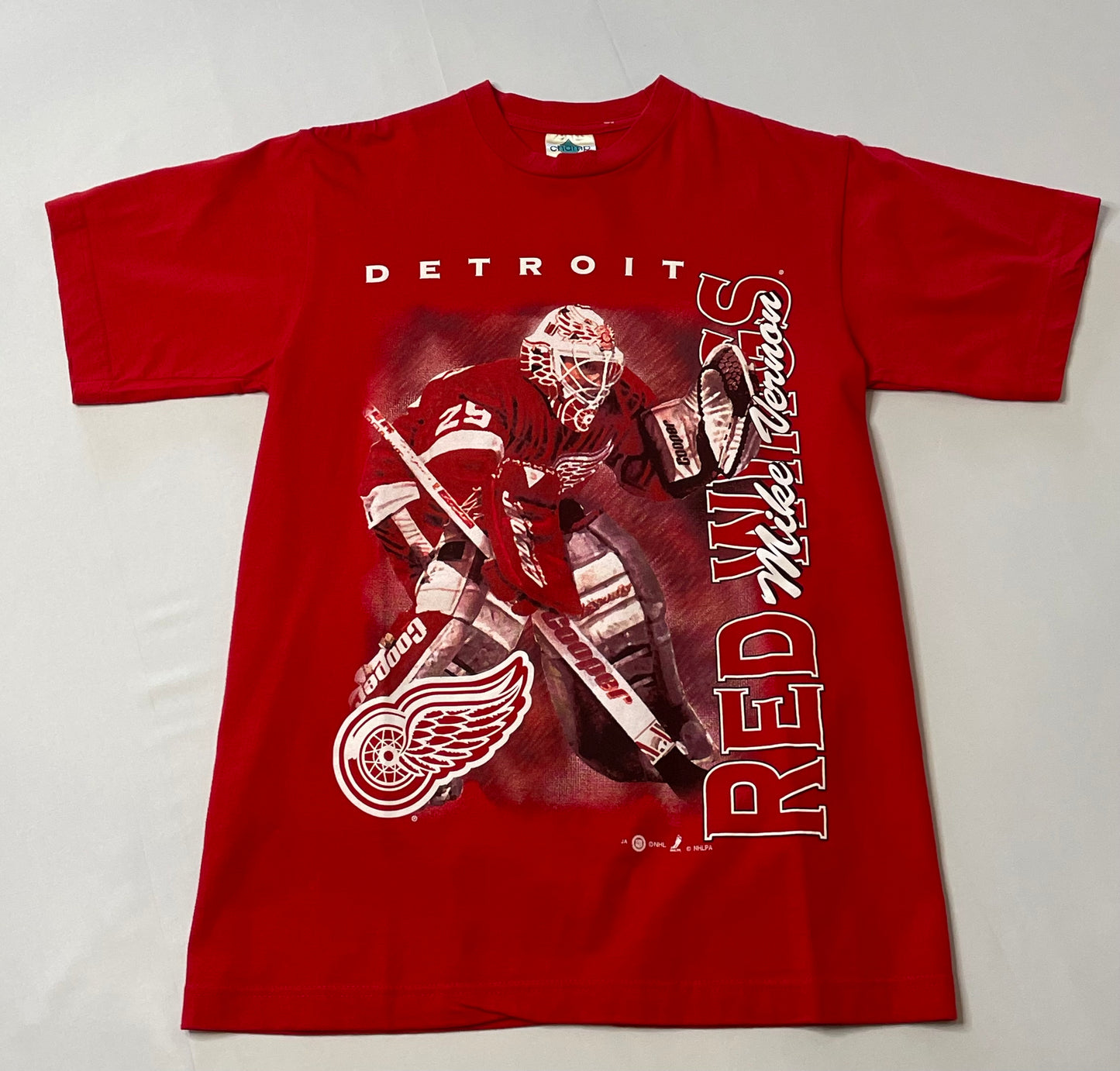 Vintage Detroit Red Wings Mike Vernon Goalie T Shirt