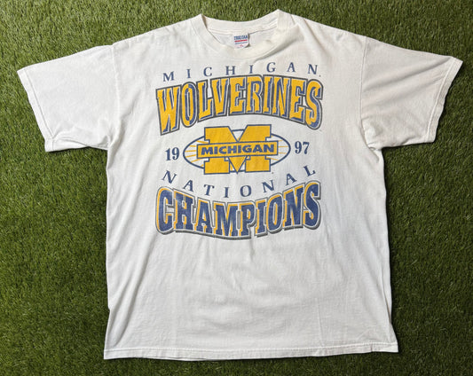 Vintage 1997 Michigan National Champs T Shirt