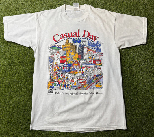 Vintage 1999 Detroit Casual Day T Shirt