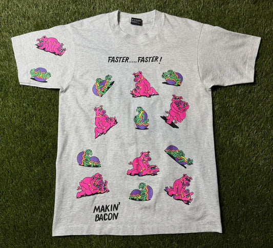Vintage 90's Makin Bacon T Shirt