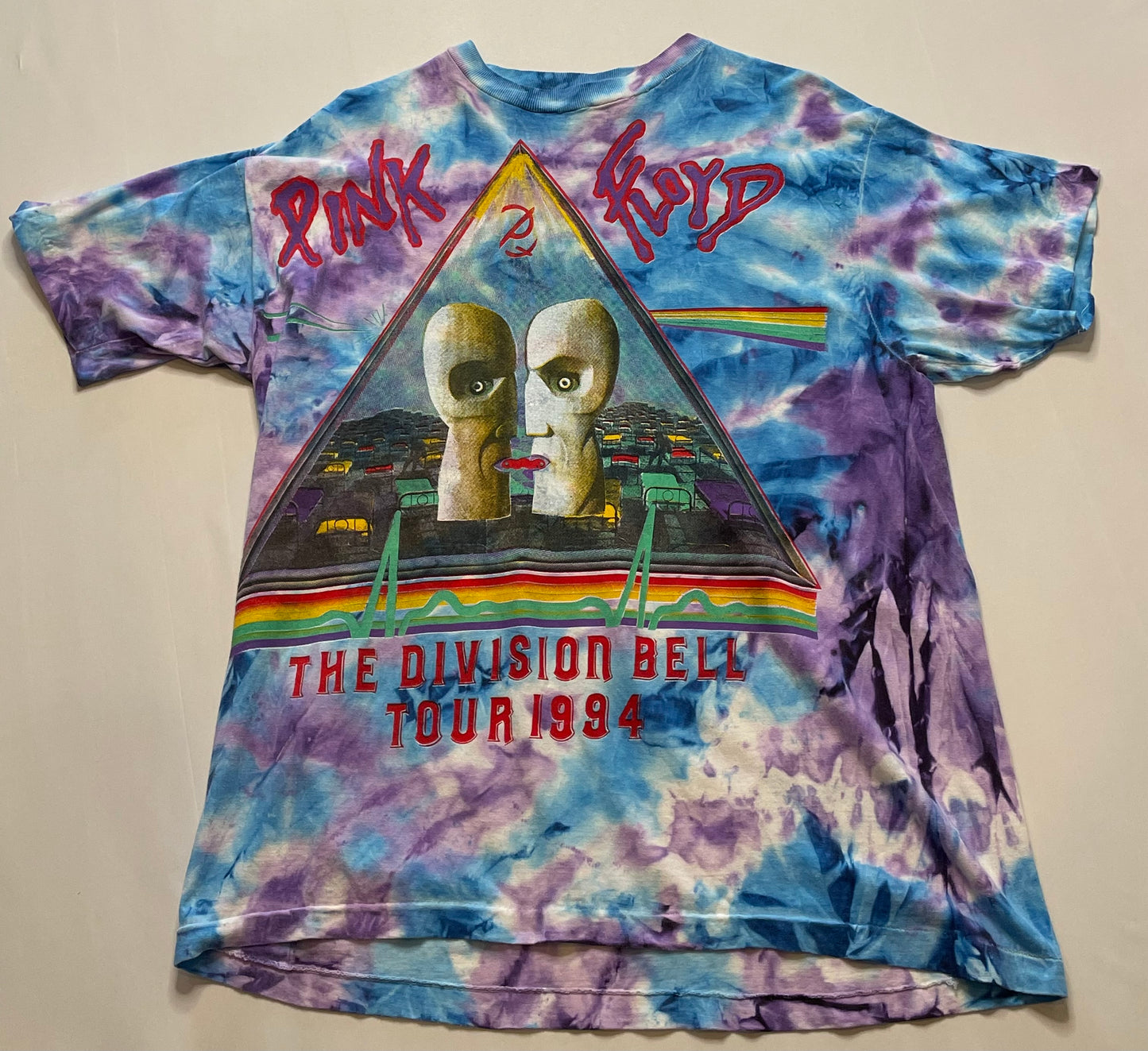 Vintage Pink Floyd Division Bell Tye Dye T Shirt