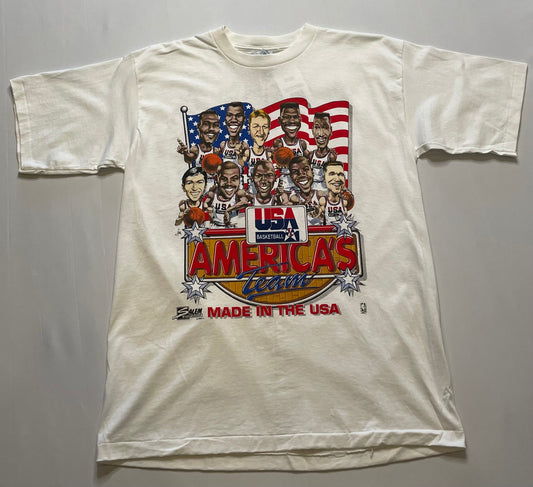 Vintage NWT USA Basketball Team Charicature T Shirt