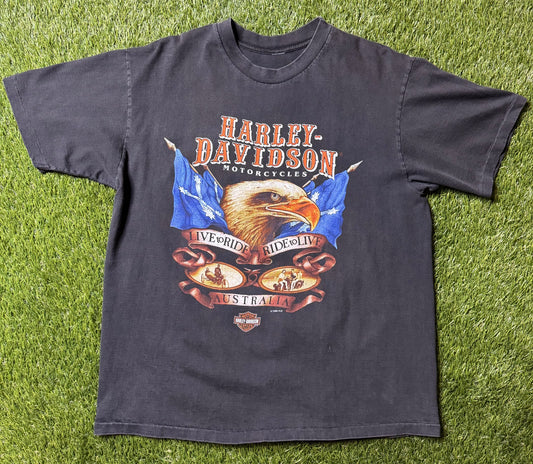 Vintage 1996 Australia Harley Davidson T Shirt