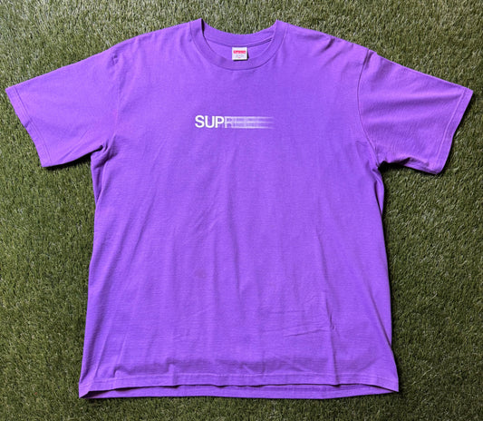 Supreme SS20 Motion Logo Purple T Shirt
