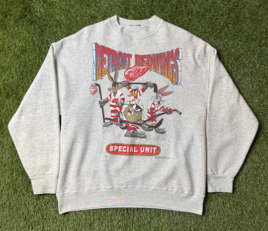 Vintage 1995 Detroit Red Wings Special Unit Crewneck