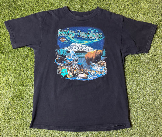 Vintage 90's Harley Davidson Alaskan T Shirt