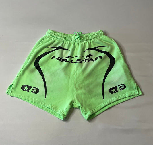 Hellstar Warm Up Shorts Neon Green