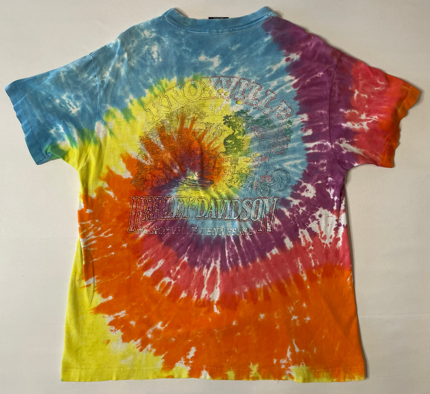 Vintage Knoxville TN Harley Davidson Tie Dye T Shirt