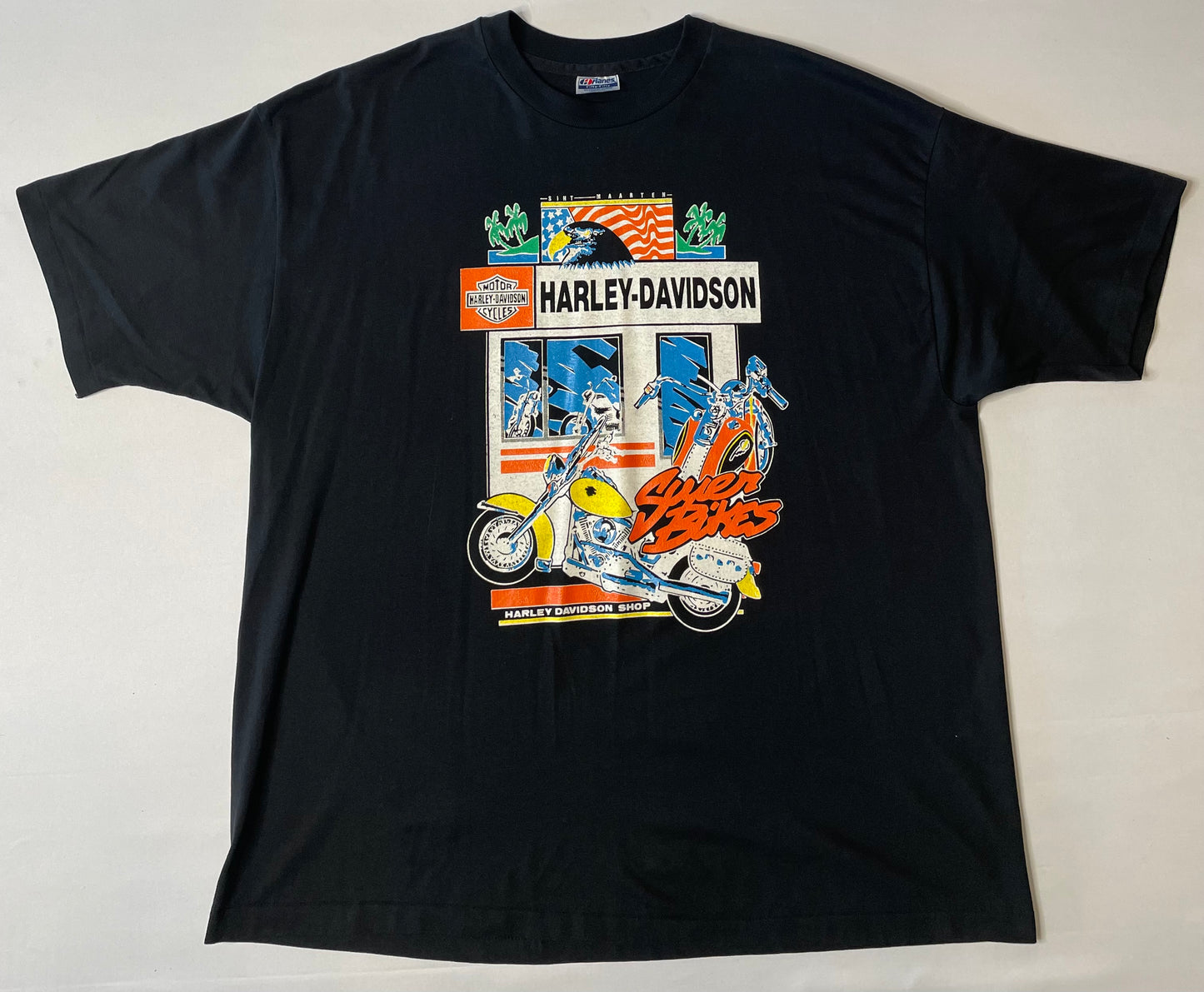 Vintage St Maarten Harley Davidson T Shirt