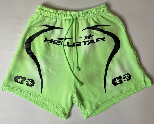 Hellstar Neon Green Warm Up Shorts