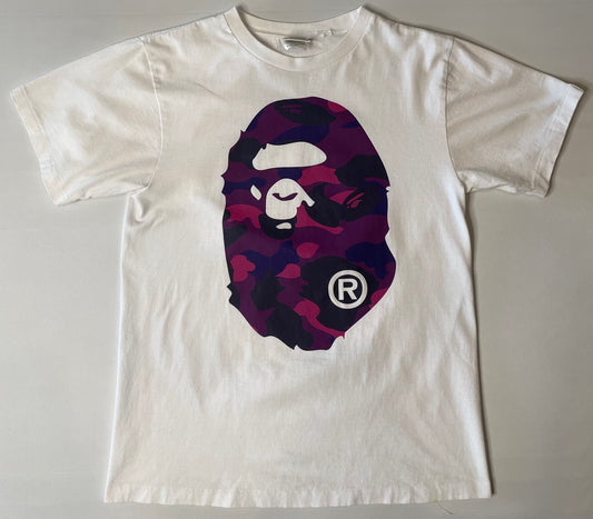 Bape Purple Camo Big Head T Shirt