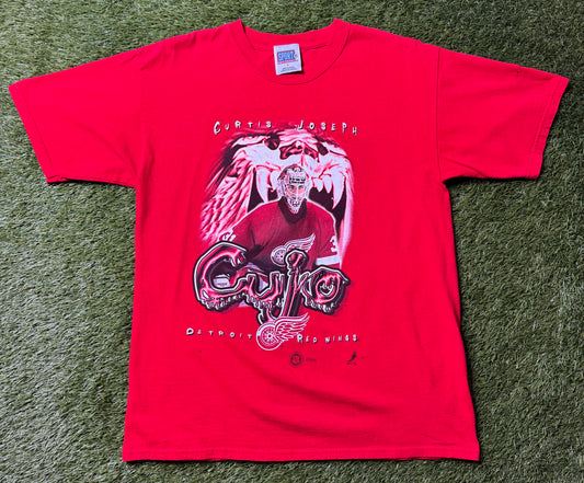 Vintage Detroit Red Wings Curtis Joseph T Shirt