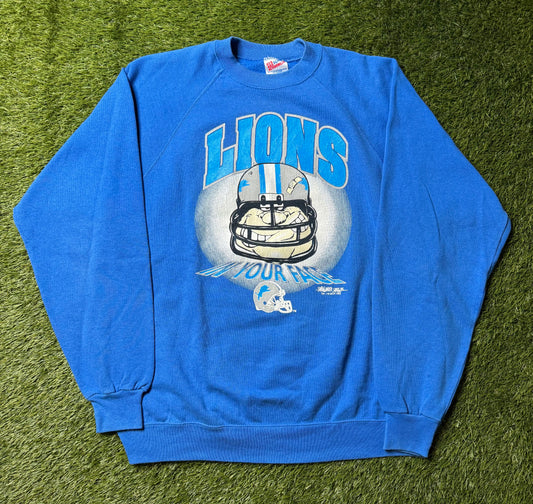 Vintage 1995 Detroit Lions Helmet Crewneck