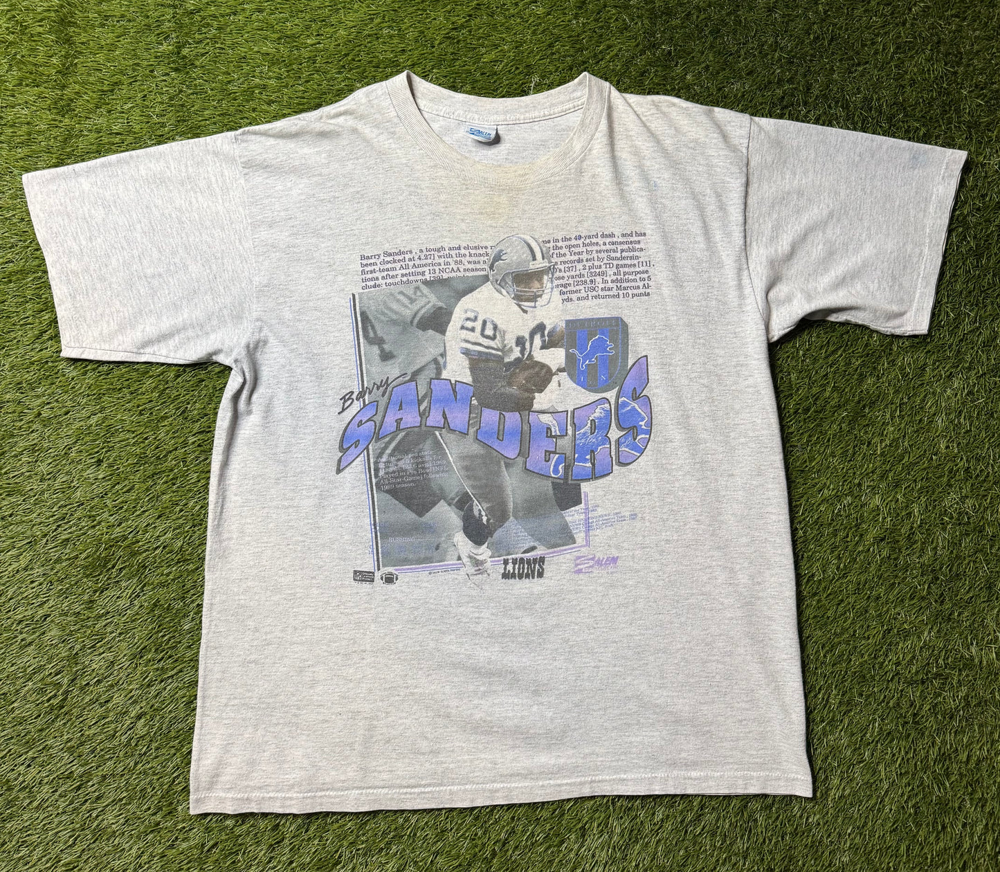 Vintage 1990 Barry Sanders Detroit Lions T Shirt
