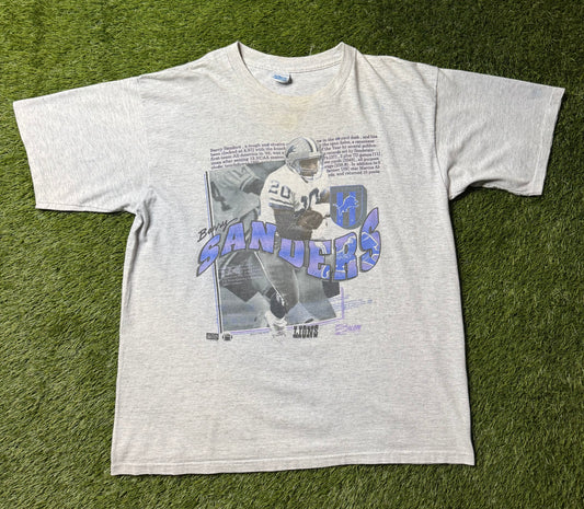 Vintage 1990 Barry Sanders Detroit Lions T Shirt