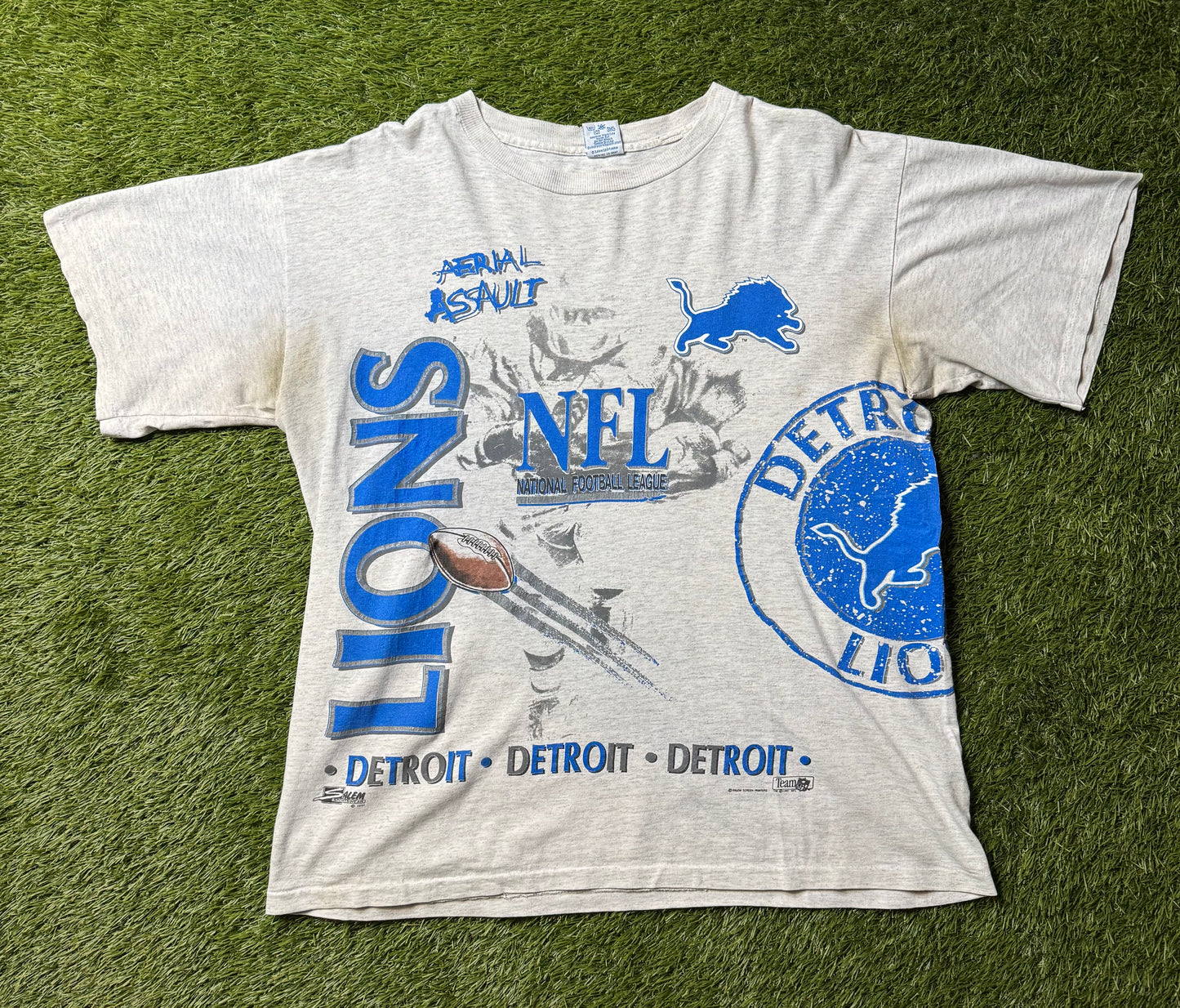 Vintage 1991 Detroit Lions Salem AOP T Shirt
