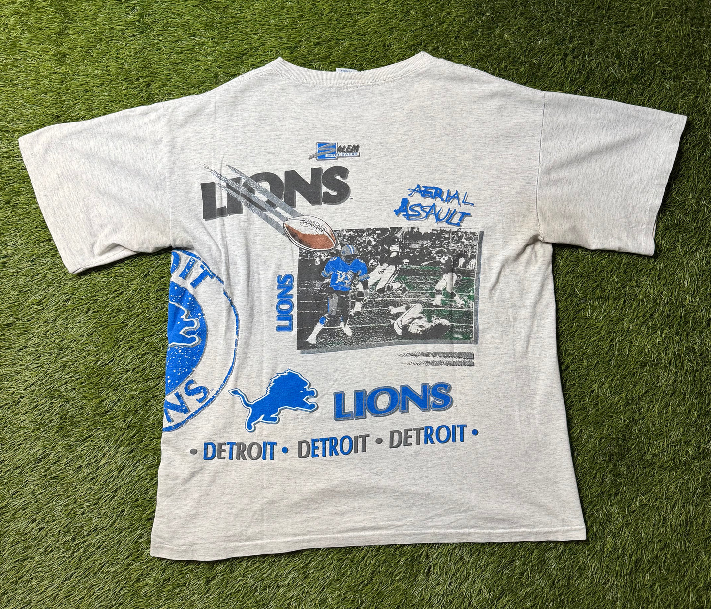 Vintage 1991 Detroit Lions Salem AOP T Shirt