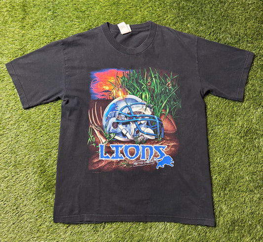 Vintage 2000 Detroit Lions Sunset T Shirt
