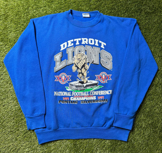 Vintage 1991 Detroit Lions Central Division Champs Crewneck
