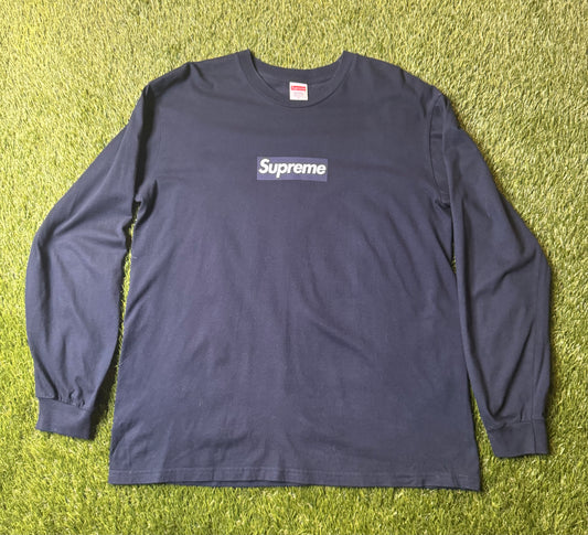 Supreme Box Logo L/S Tee Navy