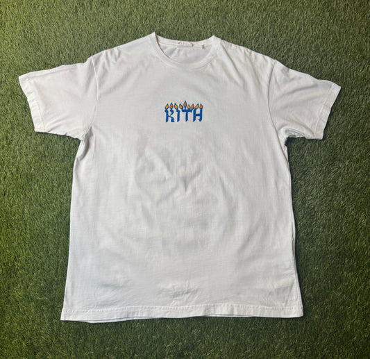 Kith Treats Hanukkah Menorah Tee White
