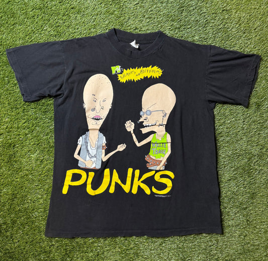 Vintage 1995 Beavis & Butthead Punks T Shirt