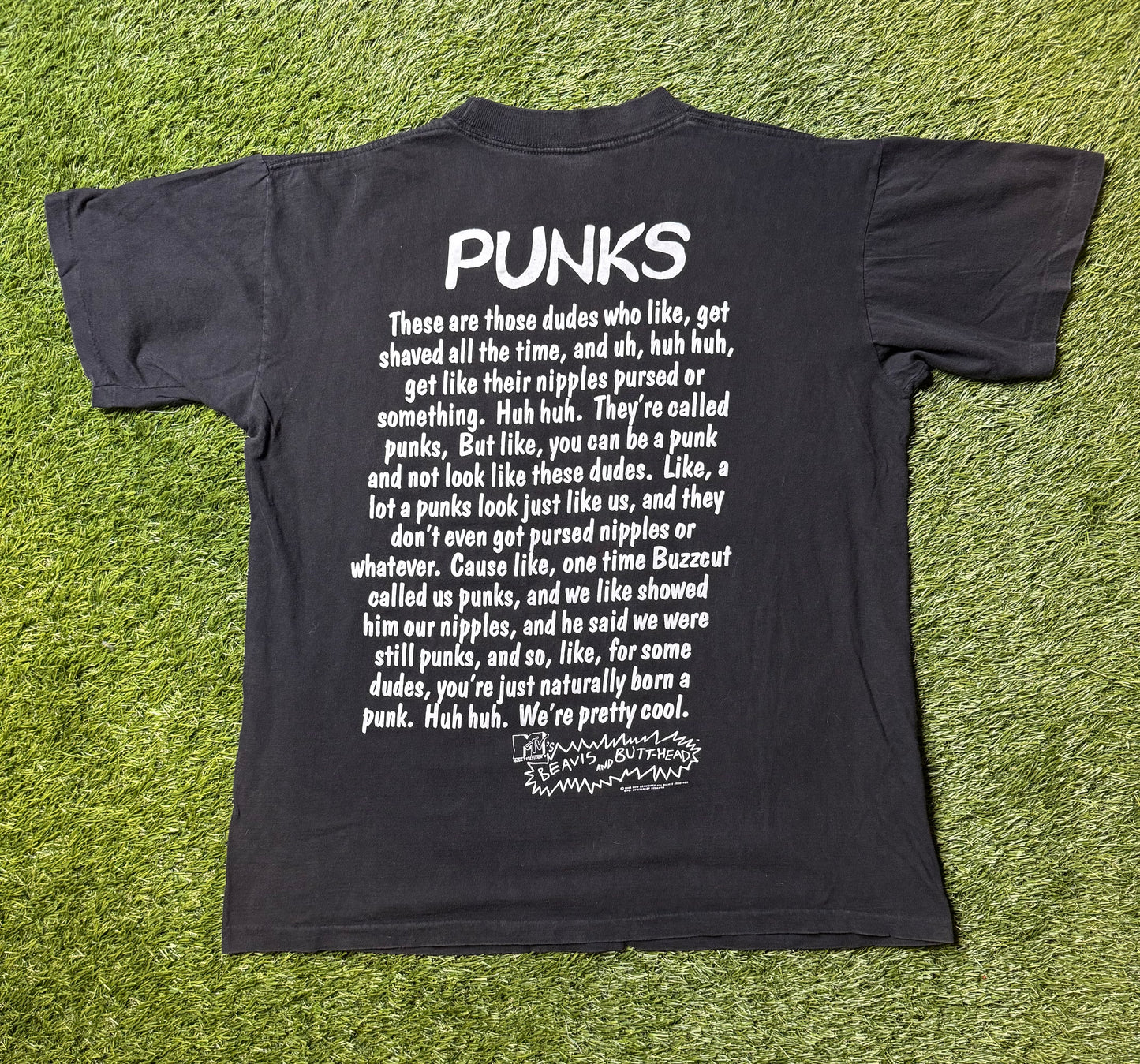 Vintage 1995 Beavis & Butthead Punks T Shirt