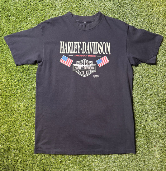 Vintage 1991 Harley Davidson 3D Emblem T Shirt