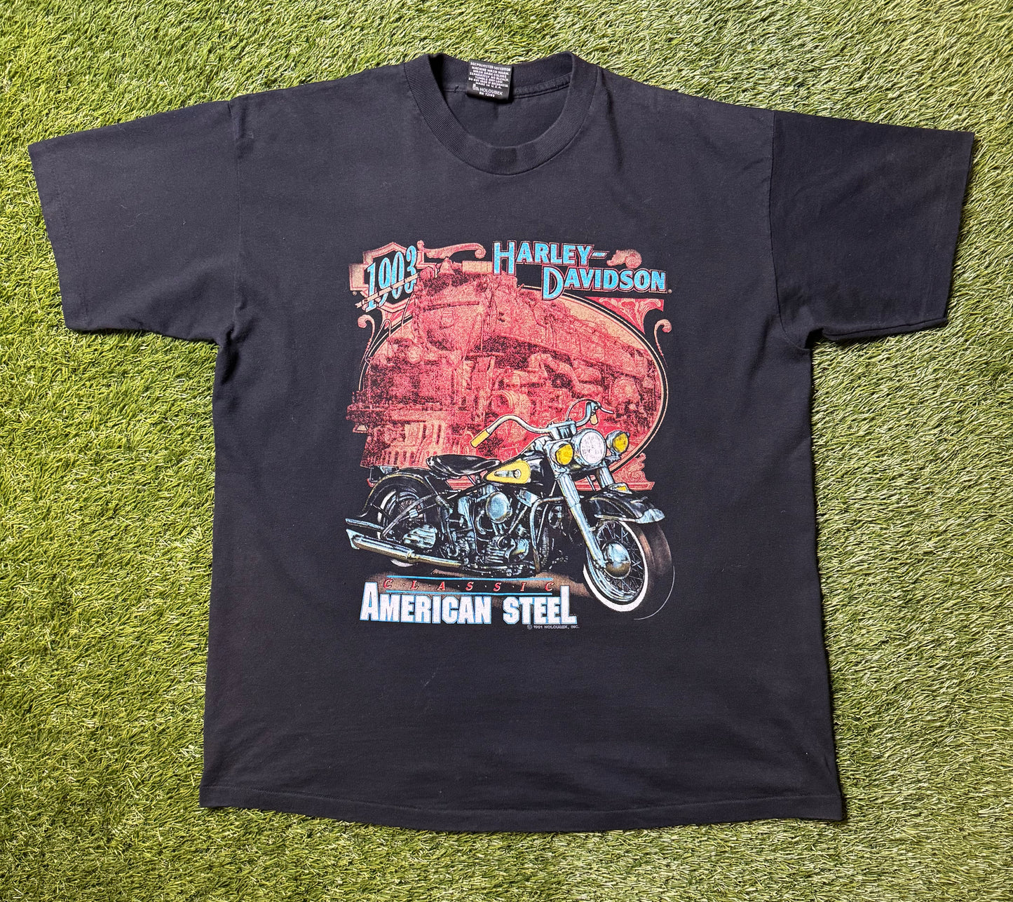 Vintage 1991 Harley Davidson Bike T Shirt
