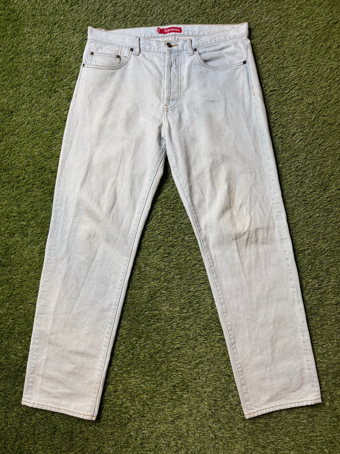 Supreme Light Wash Baggy Denim