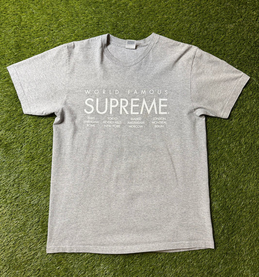 Supreme World Famous Locations T Shirt