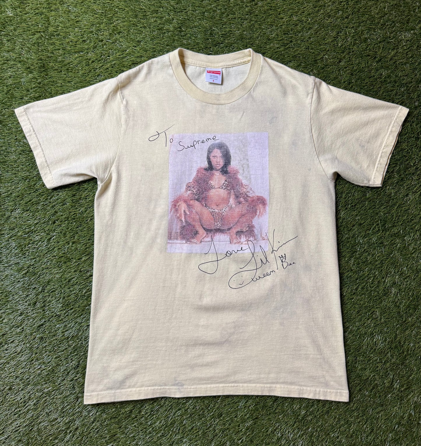 Supreme Lil Kim Tee Pale Yellow