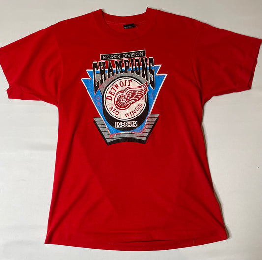 Vintage 1991 Detroit Red Wings Division Champs T Shirt