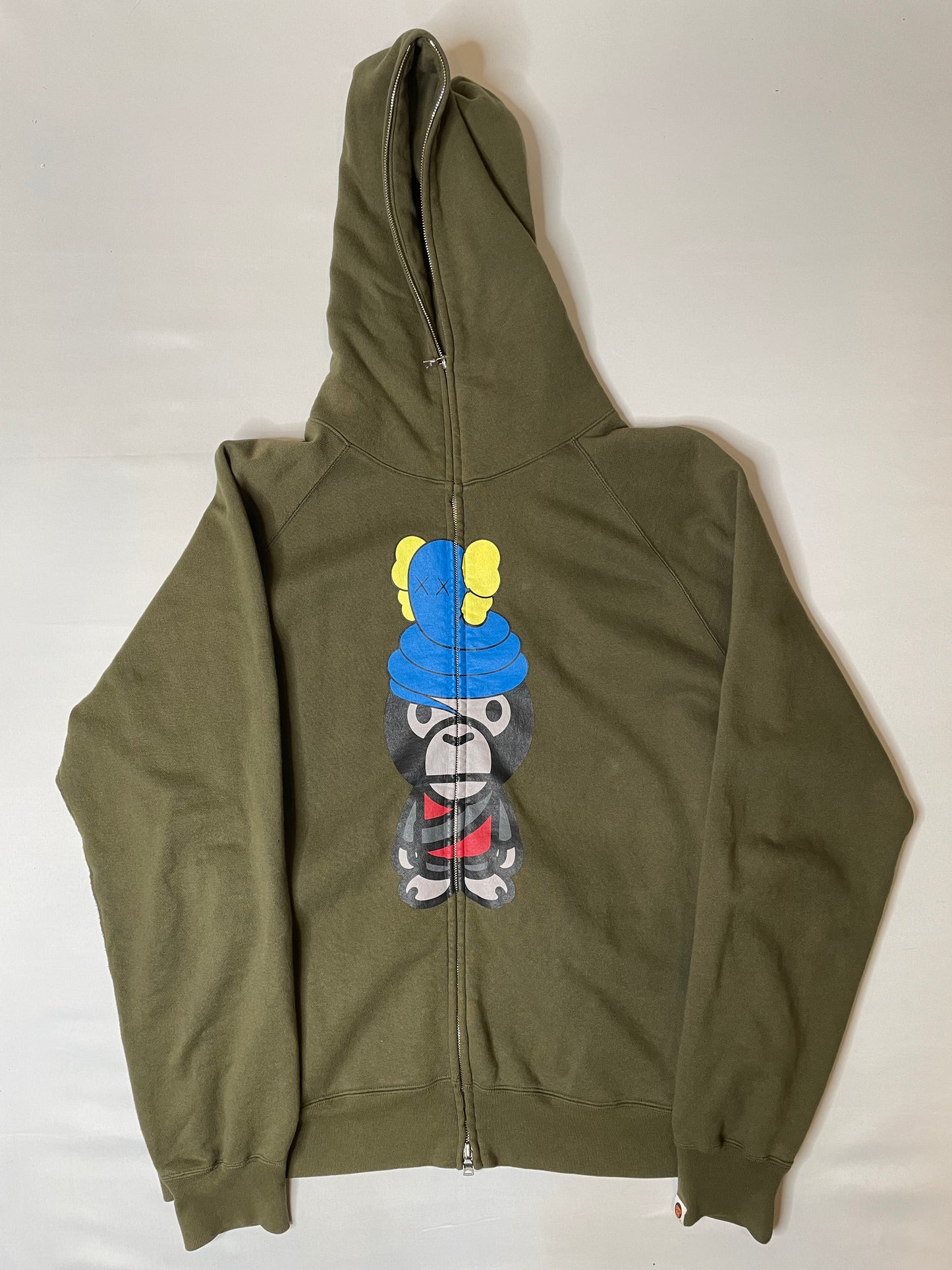 Bape x Kaws Baby Milo Full Zip Up Hoodie