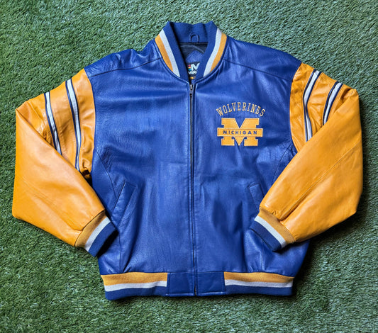 Vintage 90's Mirage U of M Leather Jacket