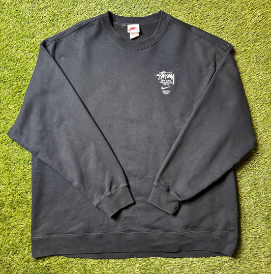 Nike x Stussy International Black Crewneck